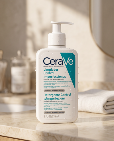 CeraVe Limpiador Control Imperfecciones 236ml | Acné, Poros y Brillo