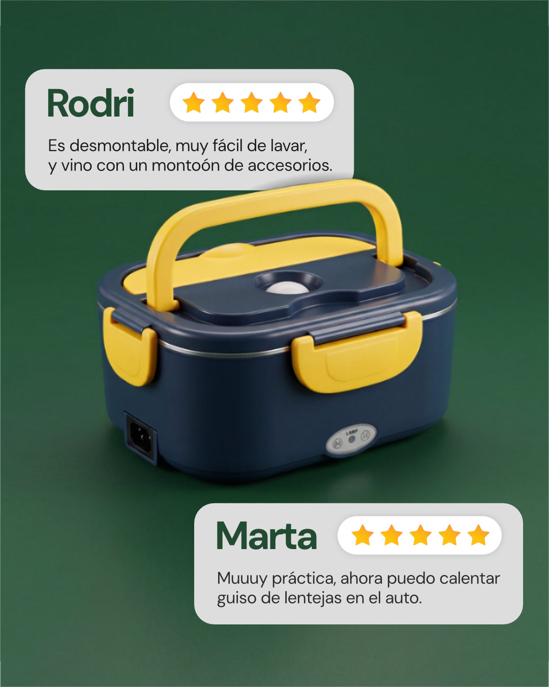 Vianda Eléctrica 2L | Chau tupper frío, para siempre