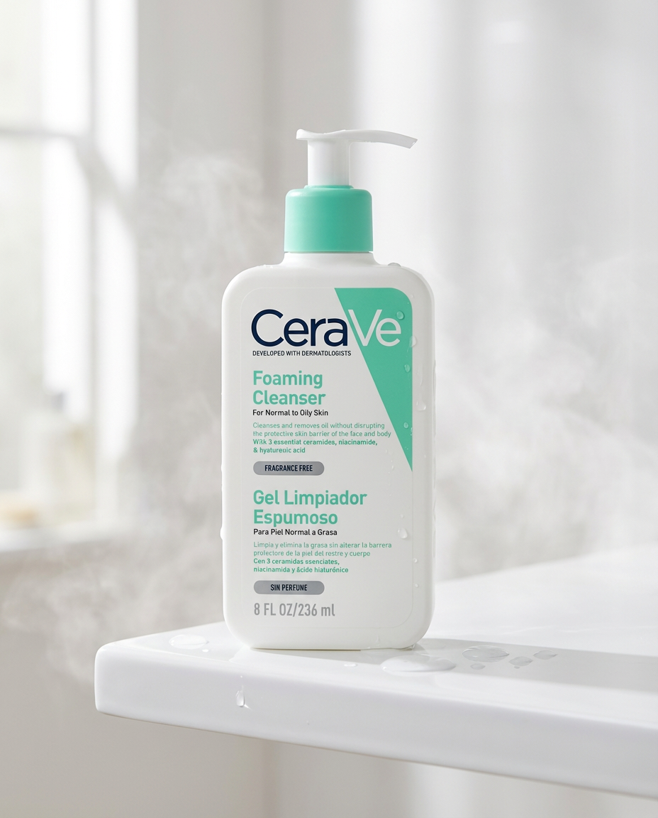 Gel Limpiador Cerave Espumoso Piel Normal A Grasa 236 Ml, FolksSkin
