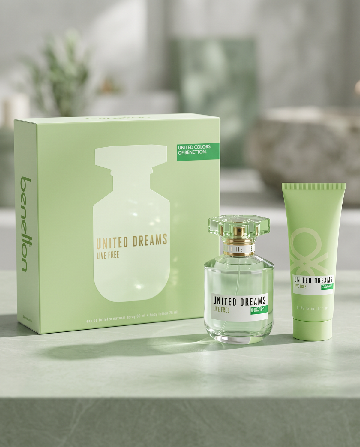 Perfume Benetton United Dreams Live Free EDT 80 ML + REGALO