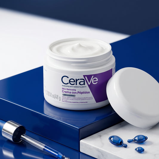 CeraVe Crema de Noche Renovadora 48g | Péptidos + Ceramidas Anti-Edad