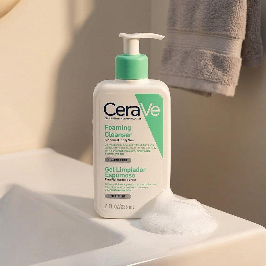 Gel Limpiador Cerave Espumoso Piel Normal A Grasa 236 Ml, FolksSkin