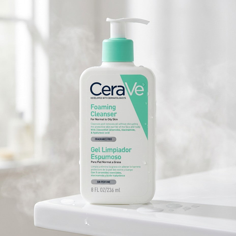 Gel Limpiador Cerave Espumoso Piel Normal A Grasa 236 Ml, FolksSkin